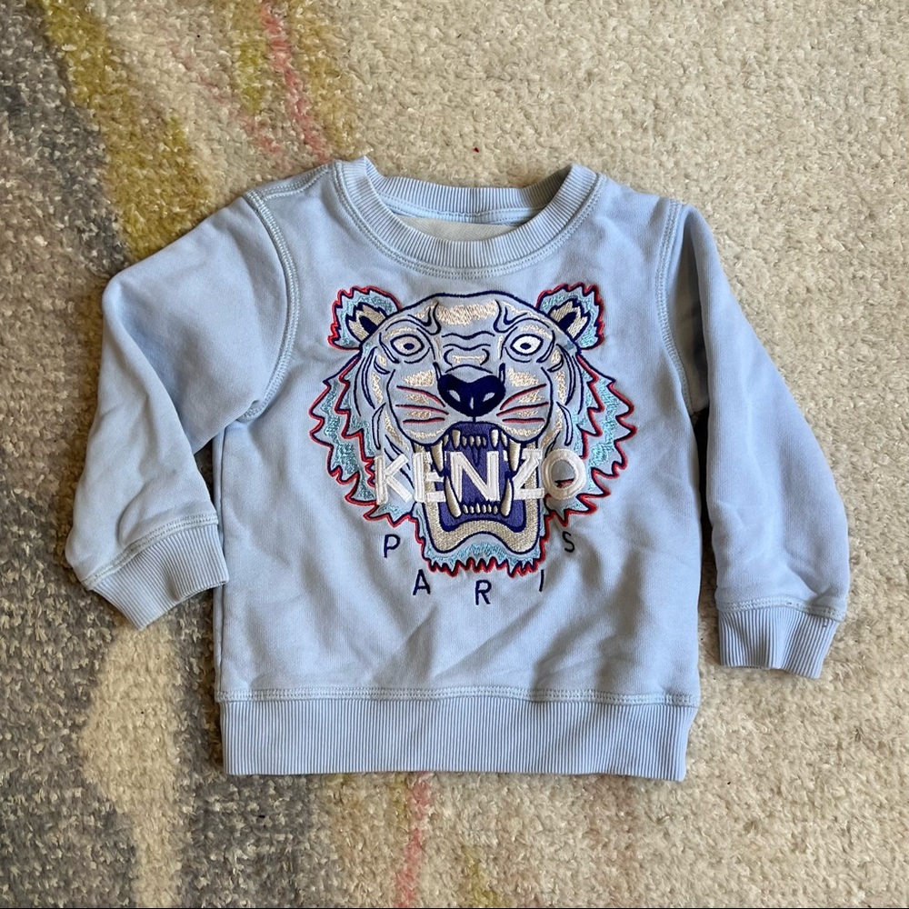 EUC Kenzo Paris Tiger Sweatshirt - Size 2T, Lt. Blue